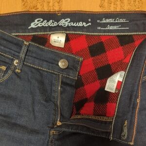 Eddie Bauer Fleece Lined Blue Jeans